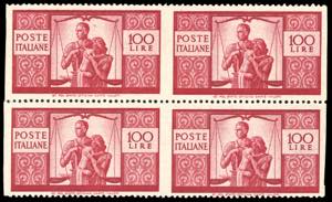 1946 - 100 lire Democratica, I lastra, dent. ... 