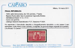 1948 - 100 lire Democratica, ... 