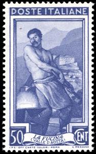 1950 - 50 cent. Lavoro, senza filigrana ... 