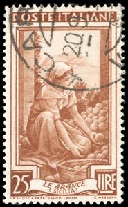 1950 - 25 lire Lavoro, senza filigrana ... 