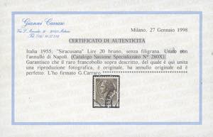 1955 - 20 lire Siracusana, senza ... 