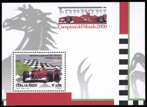 2001 - Foglietto Ferrari (33), taglio ... 