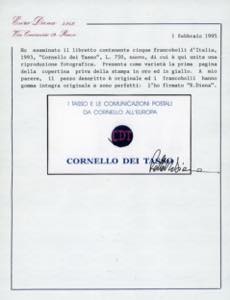 1993 - Libretto Tasso, copertina ... 