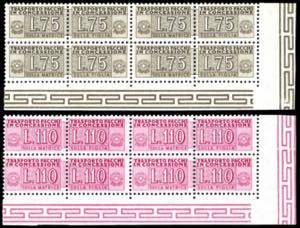 1955 - 75 lire e 110 lire, filigrana stelle ... 