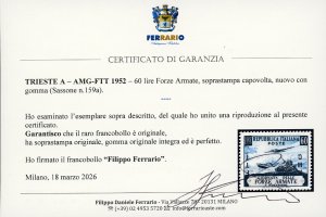 1952 - 60 lire Forze Armate, ... 