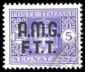 SEGNATASSE 1947 - 5 lire, senza filigrana ... 