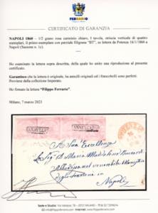 1860 - 1/2 grana rosa carminio ... 