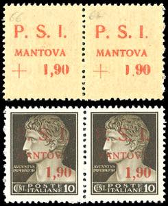 MANTOVA 1945 - 1,90 lire + 10 cent., ... 