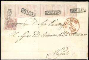 1859 - 1 grano rosa chiaro, I tavola, ... 