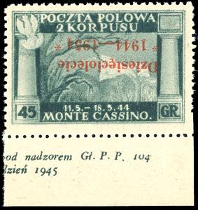 GOVERNO DI LONDRA 1954 - 45 g. soprastampa ... 