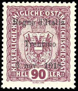 TRENTINO ALTO ADIGE 1918 - 90 h. lilla ... 