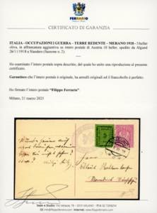 MERANO 1918 - 5 h. oliva (2), ... 