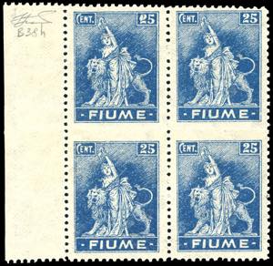 FIUME 1919 - 25 cent. Allegorie e Vedute, ... 