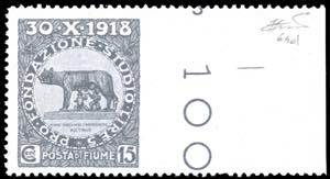 FIUME 1919 - 15 cent. Plebiscito, non ... 