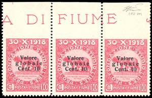 FIUME 1920 - 10 cent. su 10 cent. ... 