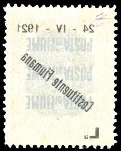 FIUME 1921 - 10 lire soprastampato ... 