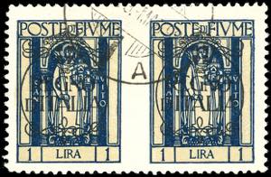 FIUME 1924 - 1 lira soprastampato Regno ... 