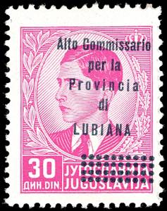 LUBIANA 1941 - 30 d. soprastampato Alto ... 