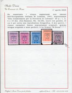 LUBIANA SEGNATASSE 1941 - ... 