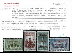 MONTENEGRO 1942 - Legionari, ... 