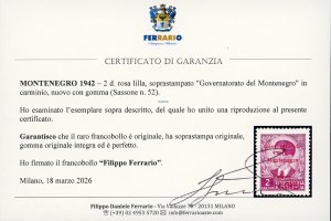 MONTENEGRO 1942 - 2 d. ... 