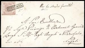 1858 - 2 grana rosa chiaro, II tavola (6), ... 