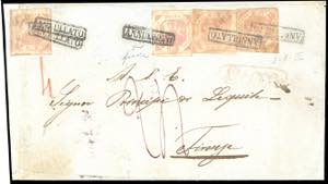 1858 - 2 grana rosa brunastro, III tavola, 2 ... 