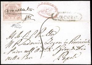 1858 - 2 grana rosa chiaro, III tavola (7), ... 
