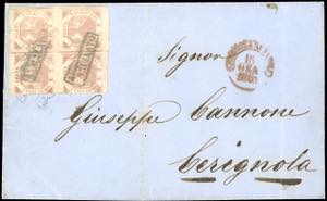 1860 - 2 grana III tavola (7), blocco di ... 