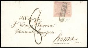 1858 - 5 grana rosa brunastro, I tavola (8), ... 