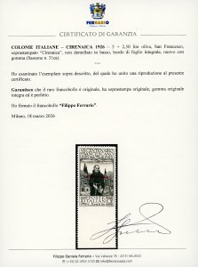 1926 - 5 + 2,50 lire S.Francesco, ... 