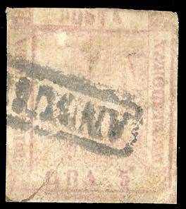 1858 - 5 grana rosa brunastro, I ... 