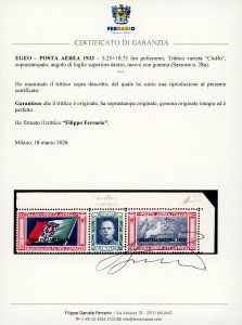 POSTA AEREA 1933 - 5,25 + 19,75 ... 