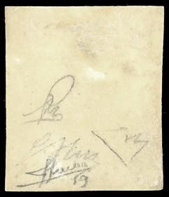 1857 - 10 cent. nero, carta a ... 
