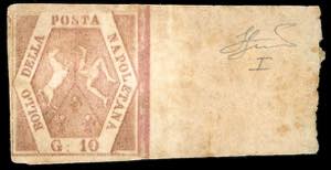 1858 - 10 grana rosa brunastro, I tavola ... 