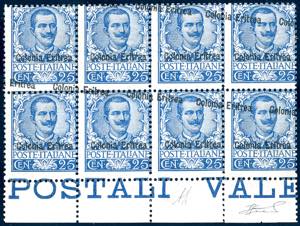 1903 - 25 cent., doppia soprastampa di cui ... 