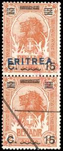 1924 - 15 cent. su 2 a., coppia verticale, ... 