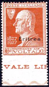 1927 - 50 cent. Volta, non dentellato in ... 