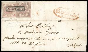 1858 - 10 grana rosa brunastro, I tavola, ... 