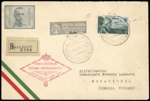 POSTA AEREA 1934 - 25 + 2 lire volo ... 