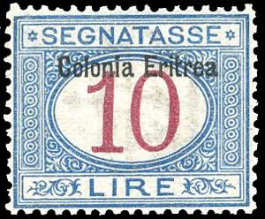 SEGNATASSE 1903 - 10 lire soprastampa in ... 