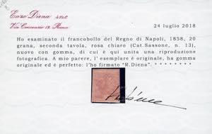 1859 - 20 grana rosa chiaro, II ... 