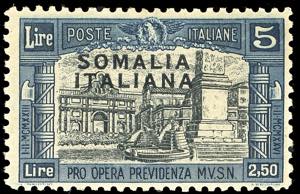 1927 - 5 + 2,50 lire azzurro e nero, ... 