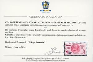 SERVIZIO AEREO 1934 - 25 + 2 lire ... 