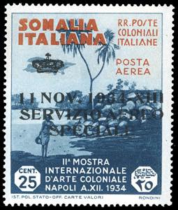 SERVIZIO AEREO 1934 - 25 cent. soprastampato ... 