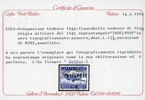 OCCUPAZIONE TEDESCA EGEO 1944 - ... 