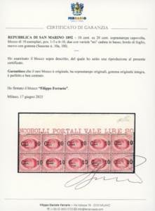 1892 - 10 cent. su 20 cent., ... 