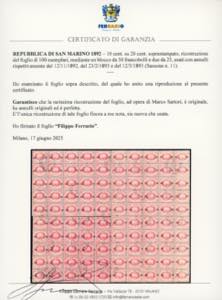 1892 - 10 cent. su 20 cent. ... 