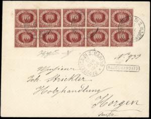 1906 - 15 cent. Stemma (15), blocco di dieci ... 