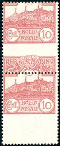 1903 - 10 cent. Veduta, coppia verticale, ... 